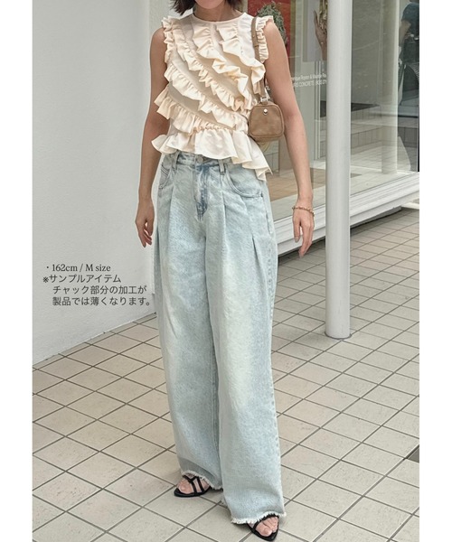 NOTRE emor ／ノートルエモア／ジーパン NOTRE emor ジーンズ デニム デニムパンツ tuck wide denim