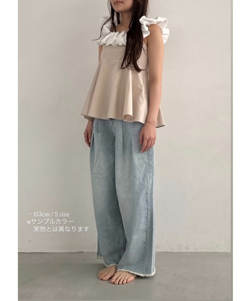 NOTRE emor ジーンズ デニム デニムパンツ tuck wide denim