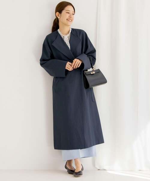 ✴︎美品✴︎ノーリーズ　ソフィ　ノーカラーコート ロングコート NOLLEY'S Sophi（ノーリーズソフィー） アウター リバーショールカラー