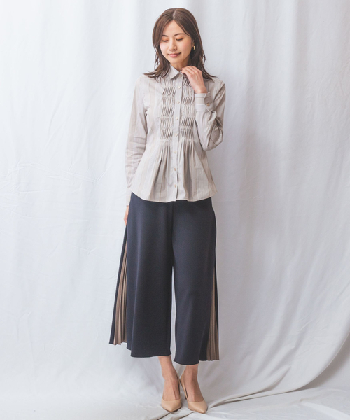 ナラカミーチェ（NARACAMICIE）/【NARACAMICIE】サイドプリーツパンツ NARACAMICIE（ナラカミーチェ） パンツ 「NARACAMICIE」サイドプリーツ