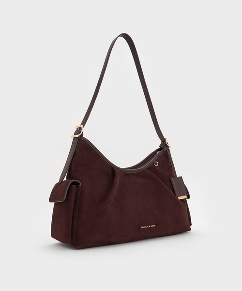 CHARLES & KEITH スエード　ハンドバッグ　ショルダーバッグ CHARLES ＆ KEITH（チャールズ&キース） ショルダーバッグ バッグ Khai