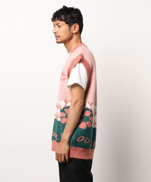 「HOOK」 ノースリーブニット X-LARGE イエロー メンズ