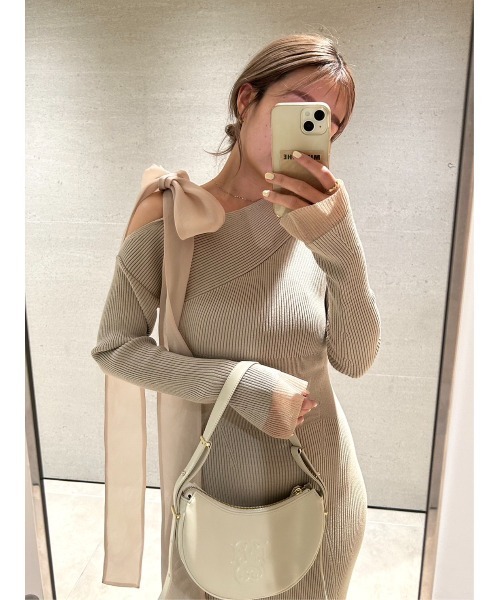 SNIDEL◇長袖ワンピース/one/ポリエステル/IVO/SWFO245055 SNIDEL