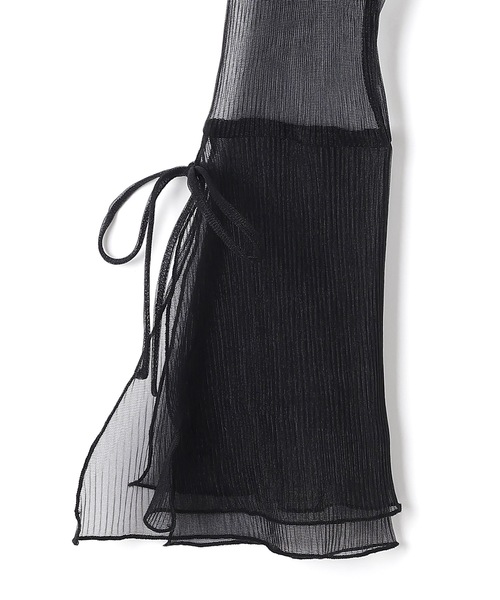 M DOLLY カーディガン *M DOLLY original* sheer pleats cardigan