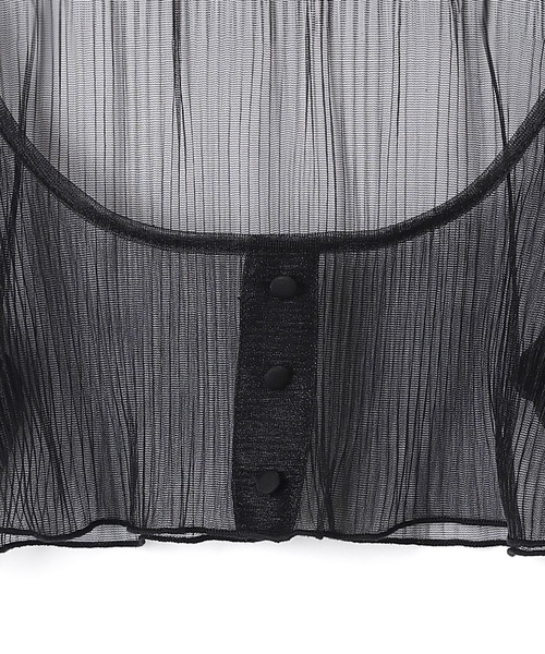 M DOLLY カーディガン *M DOLLY original* sheer pleats cardigan