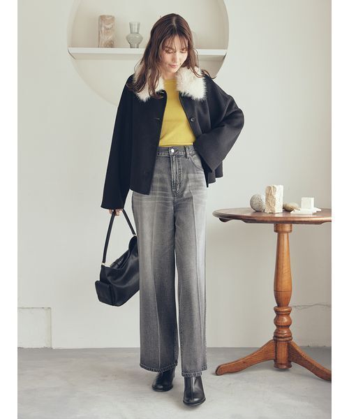 Mila Owen コート チェスターコート 2wayファーカラーリバー