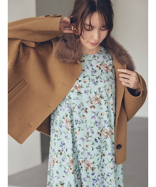 Mila owen ミラオーウェン ショート丈リバーダブルコート　美品 Mila Owen（ミラオーウェン）の「ショート丈リバーダブルコート