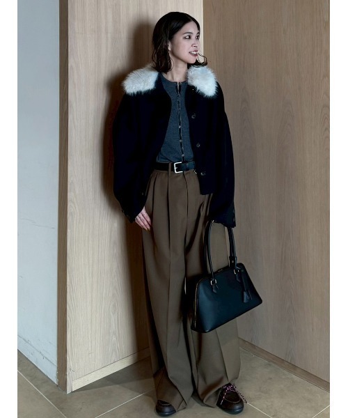 Mila Owen（ミラオーウェン） コート チェスターコート 2wayファー