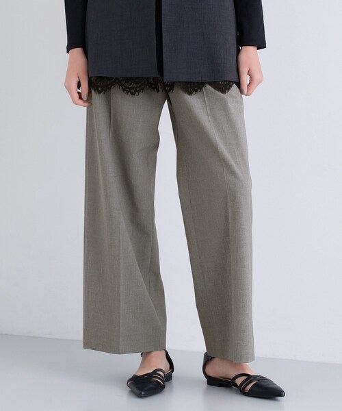 INDIVI（インディヴィ） パンツ 「褒められパンツ」ワンタックワイド