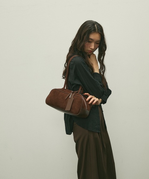 ショルダーバッグ バッグ Soft suede shoulder bag / ソフトスエード