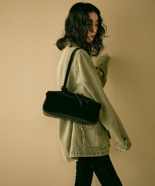 ショルダーバッグ バッグ Soft suede shoulder bag / ソフトスエード