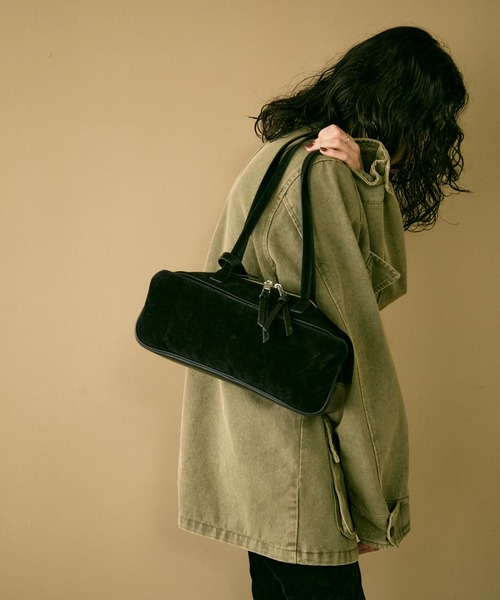 ショルダーバッグ バッグ Soft suede shoulder bag / ソフトスエード