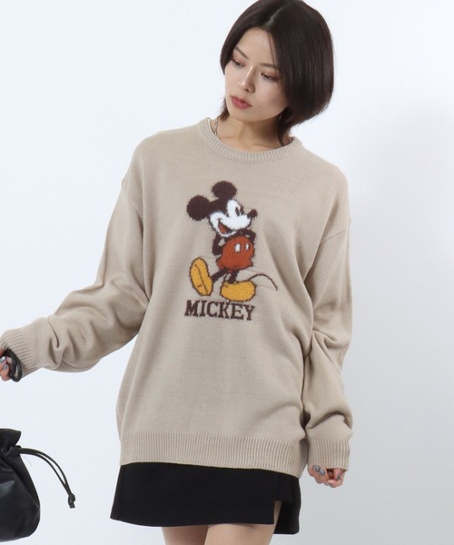 Disney（ディズニー） ニット セーター キャラクタージャガードニット 