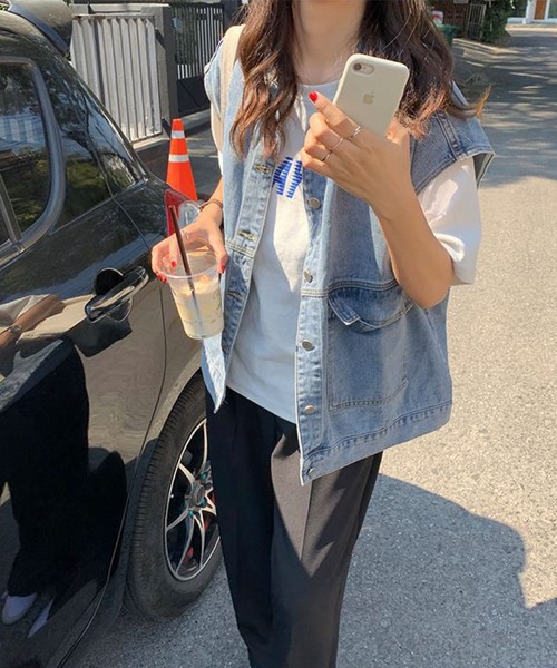 「meJane」 デニムジャケット FREE ブルー レディース_画像7