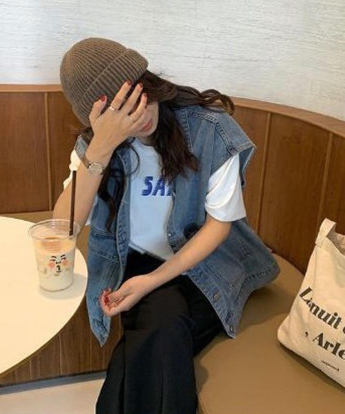 「meJane」 デニムジャケット FREE ブルー レディース_画像8