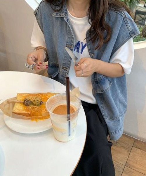 「meJane」 デニムジャケット FREE ブルー レディース_画像9