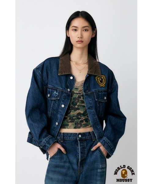 MOUSSY ダークデニム デニムジャケット Gジャン MOUSSY Gジャン MOUSSY デニムジャケット Gジャン moussy｜90S SHORT