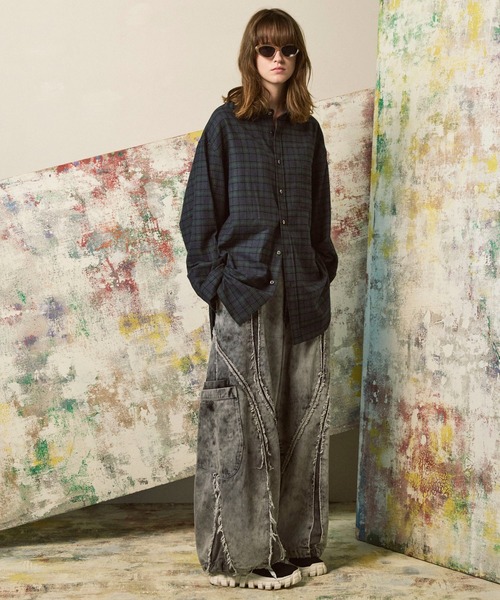 メゾンスペシャル Maison special ブラックデニムワイドパンツ MAISON SPECIAL（メゾンスペシャル） ジーンズ 「UNISEX」Denim