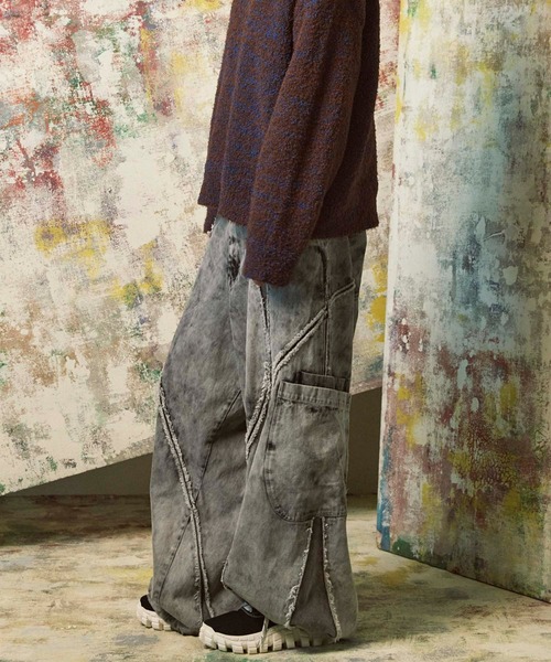 MAISON SPECIAL ジーンズ 「UNISEX」Denim Switching Alien Wide Pants