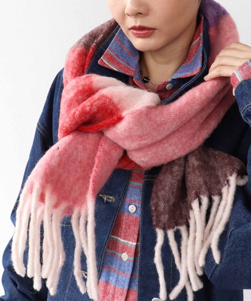 その他ブランド / マフラー/--/マルチカラー/総柄/レディース Three Four Time（スリーフォータイム） ストール マフラー マルチ