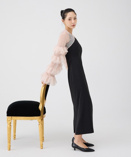 EIMY ISTOIRE（エイミーイストワール） ドレス ラッフルスリーブ