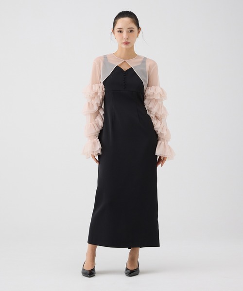 EIMY ISTOIRE（エイミーイストワール） ドレス ラッフルスリーブ