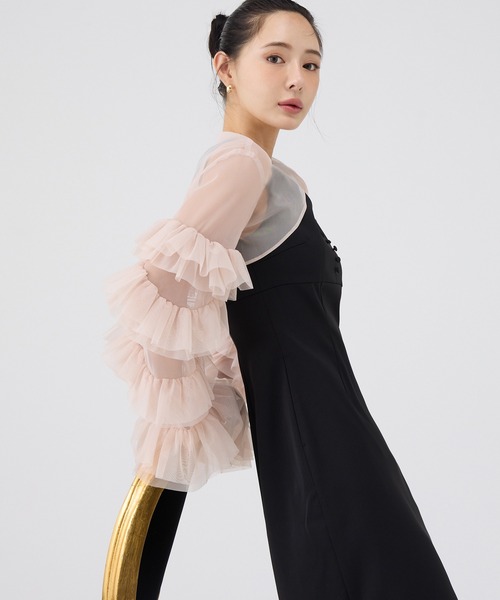 EIMY ISTOIRE（エイミーイストワール） ドレス ラッフルスリーブ