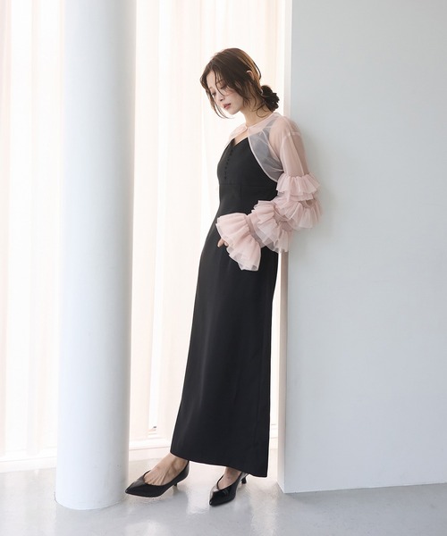 EIMY ISTOIRE（エイミーイストワール） ドレス ラッフルスリーブ