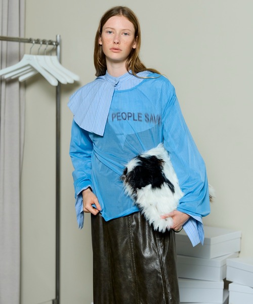 MAISON SPECIAL（メゾンスペシャル） tシャツ Sheer Layered Long