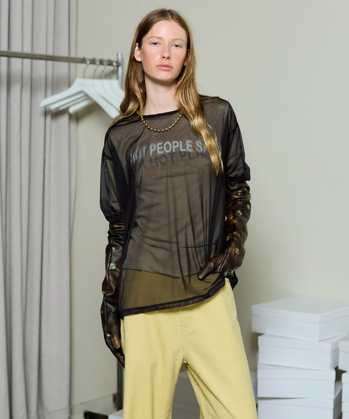 MAISON SPECIAL（メゾンスペシャル） tシャツ Sheer Layered Long