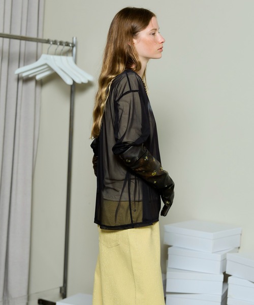 MAISON SPECIAL（メゾンスペシャル） tシャツ Sheer Layered Long