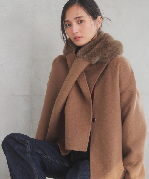 NOELA（ノエラ） コート アウター ファーストール付きリバーミドル