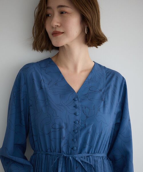 YECCA VECCA（イェッカヴェッカ） ワンピース ラインボタニカル柄