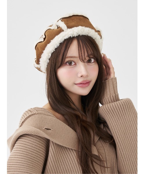 Darich ダーリッチ テディベアハット アイボリー 耳付きニット帽 Darich - 新品未開封 ダーリッチ テディベアハット モカ フリー クマ