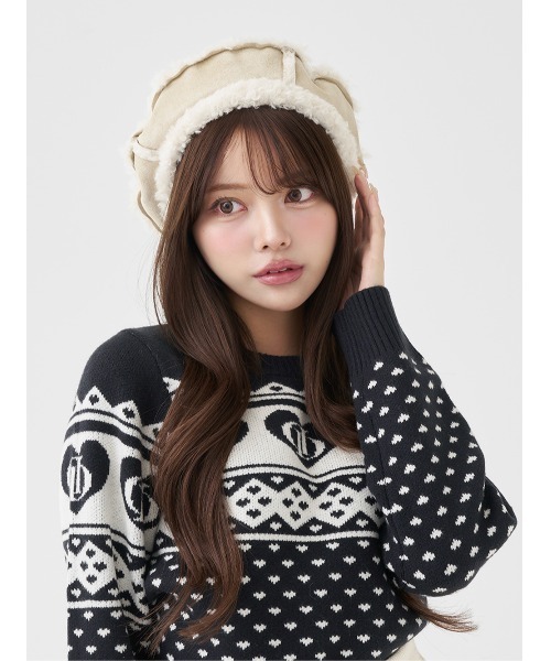 Darich ダーリッチ テディベアハット アイボリー 耳付きニット帽 Darich - 新品未開封 ダーリッチ テディベアハット モカ フリー クマ