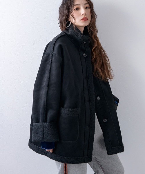 山本まーとん bohmal（ボマール） コート アウター フェイクムートンスタンド