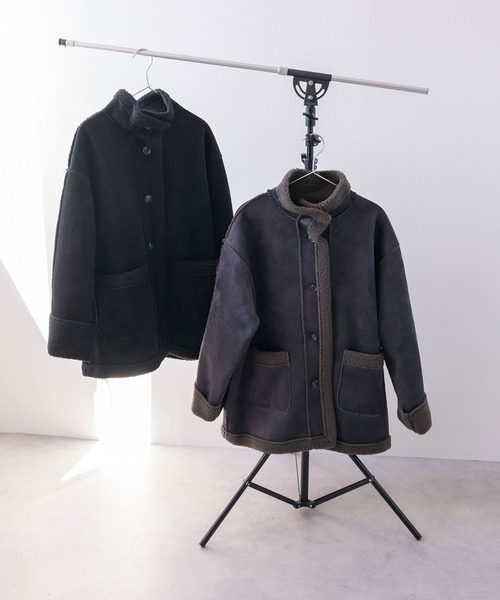 山本まーとん bohmal（ボマール） コート アウター フェイクムートンスタンド