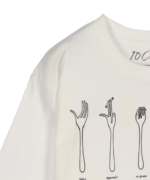 「ADAM ET ROPE'」 半袖Tシャツ M ホワイト系その他 メンズ_画像9