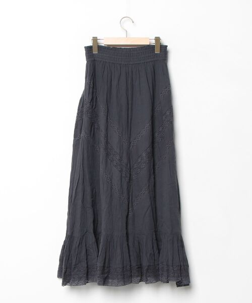 sara mallika（サラ マリカ） レースフレアスカート - グレー