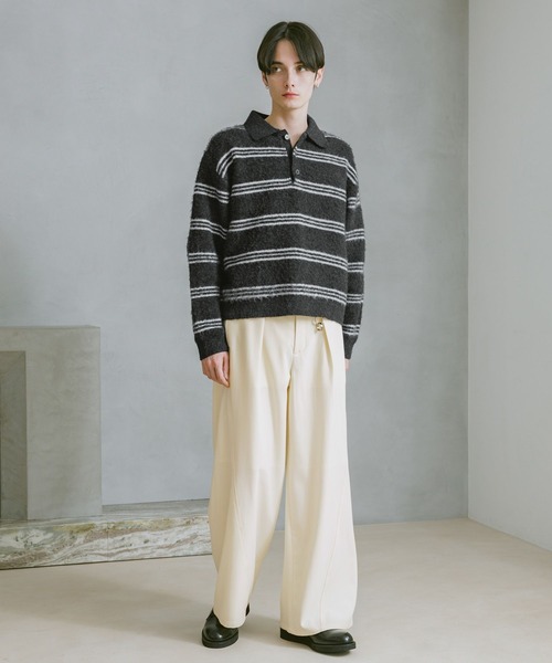 RAGEBLUE（レイジブルー） ワイドパンツ スラックス CURVE SEAM WIDE