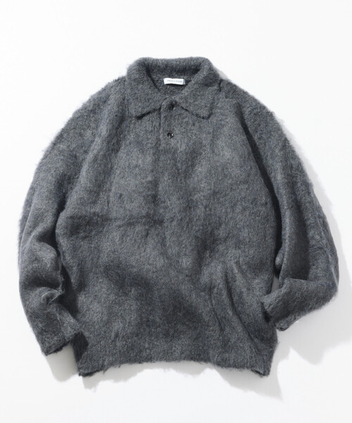 「FREAK'S STORE」 長袖ニット LARGE チャコールグレー メンズ_画像2