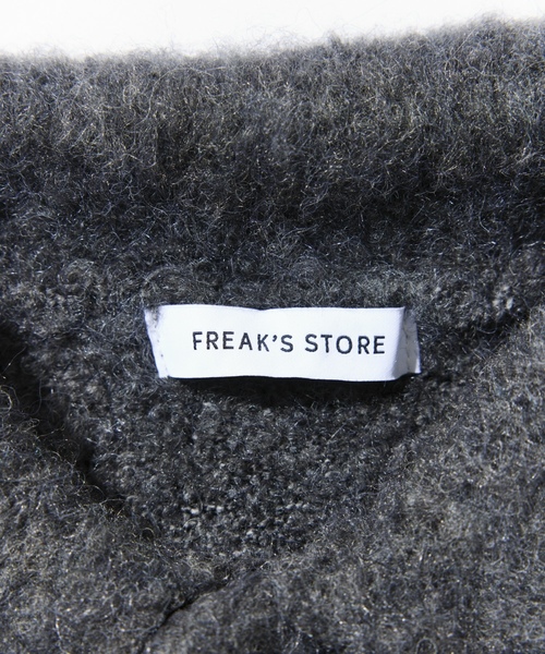 「FREAK'S STORE」 長袖ニット LARGE チャコールグレー メンズ_画像4