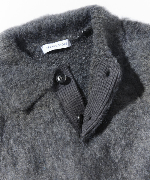 「FREAK'S STORE」 長袖ニット LARGE チャコールグレー メンズ_画像6