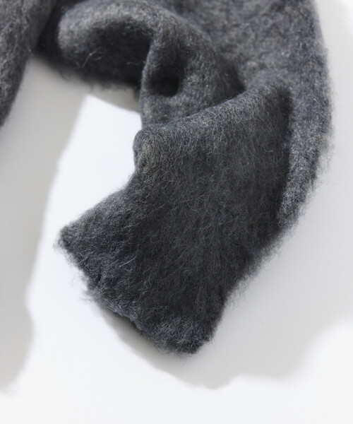 「FREAK'S STORE」 長袖ニット LARGE チャコールグレー メンズ_画像7