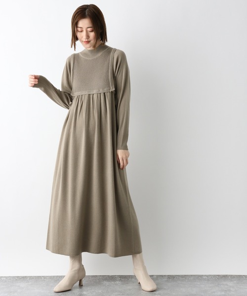 「A part by」 ニットワンピース FREE グレー系その他6 レディース_画像4