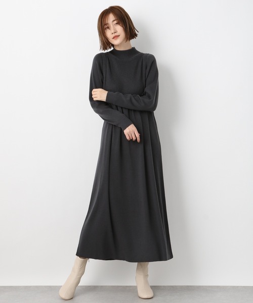 「A part by」 ニットワンピース FREE グレー系その他6 レディース_画像6