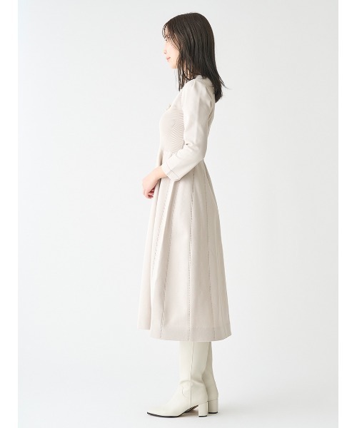 「CELFORD」 ニットワンピース 38 ベージュ レディースの画像