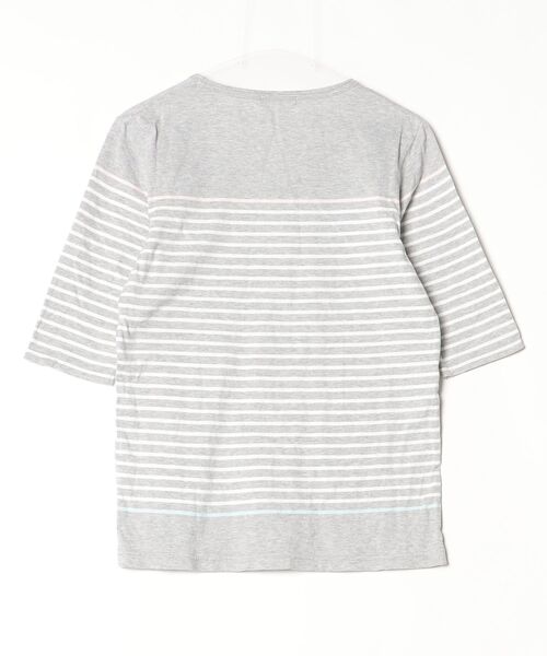 「collective.」 ボーダー柄半袖Tシャツ 2 グレー メンズ_画像2