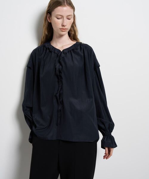 LANVIN en Bleu ブラウス シャツ トリアセローンラッフルブラウス