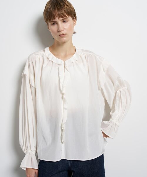 LANVIN en Bleu ブラウス シャツ トリアセローンラッフルブラウス